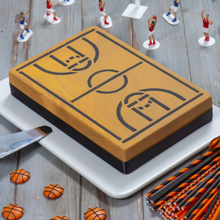 Decora Basketball Court Stencil 30x20 cm