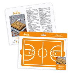 Decora Basketball Court Stencil 30x20 cm