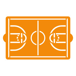 Decora Basketball Court Stencil 30x20 cm