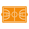 Decora Basketball Court Stencil 30x20 cm