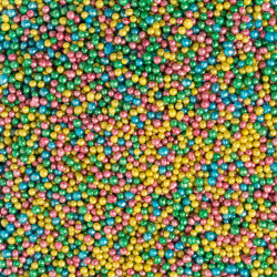Cukorgyöngy Vegyes Metálszínű 2mm 1 Kg
