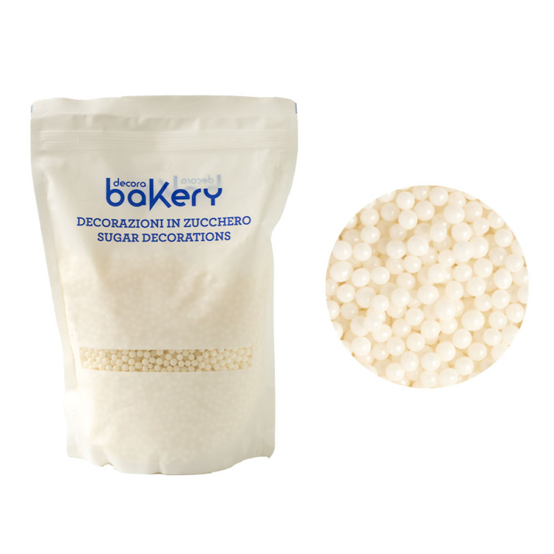 5mm Gyöngyház Fehér 1 Kg Cukorgyöngy