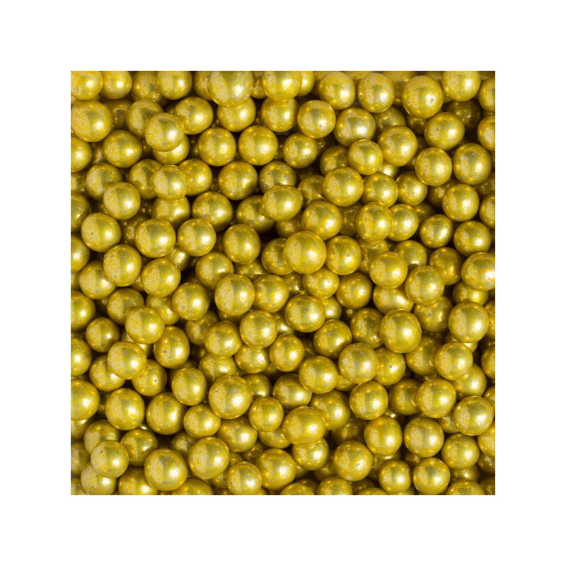 Metallic Gold Sugar Pearls 100g
