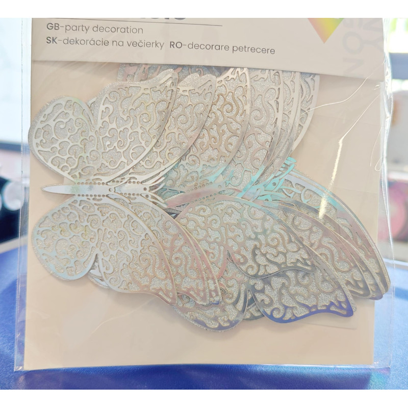 Butterfly sett- silver-white