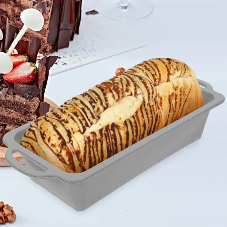 Szilikon szögletes tortasütő forma fém merevítéssel