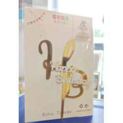 Acril Happy Birthday cake topper