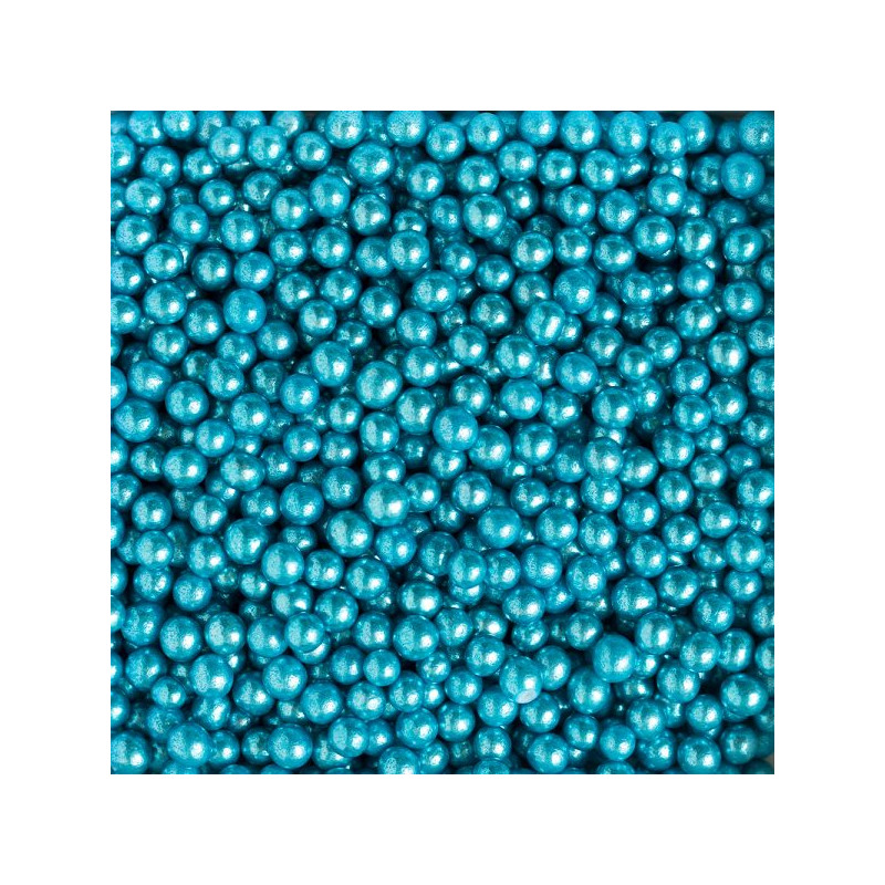 5mm Kék Metálszínű 100g Cukorgyöngy