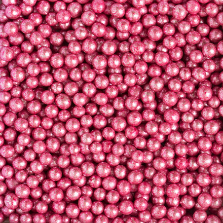 5mm Pink Metálszínű 100g Cukorgyöngy