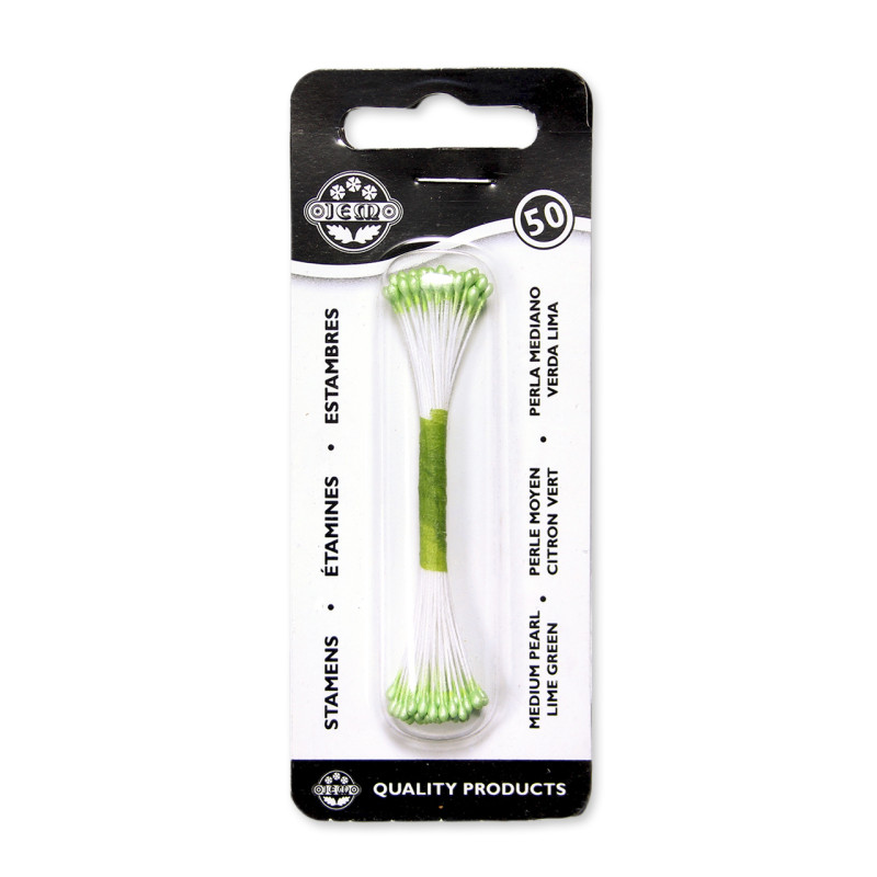 Pearl Stamen Medium - Lime Green