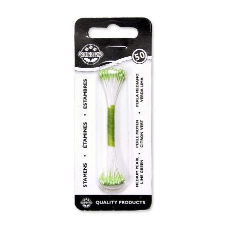 Pearl Stamen Medium - Lime Green