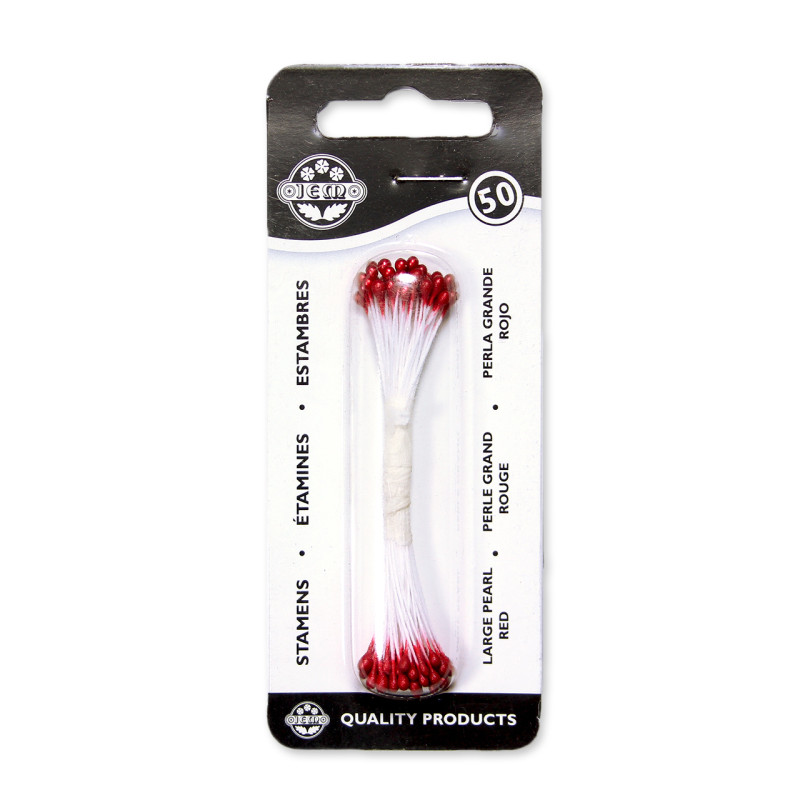 Pearl Stamen Large - Red
