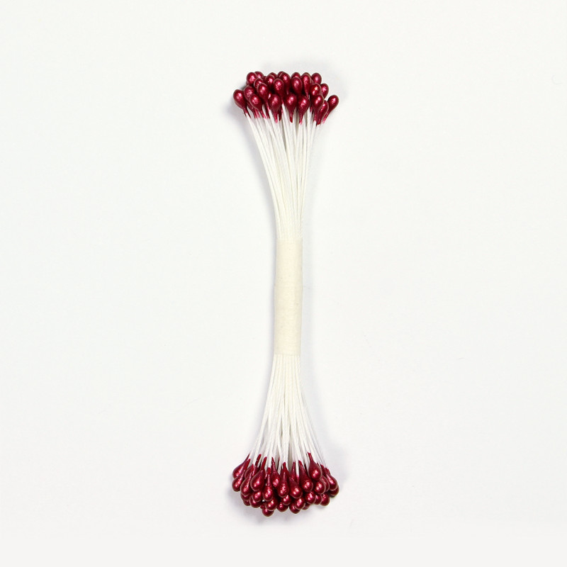 Pearl Stamen Large - Burgundy