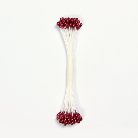 Pearl Stamen Large - Burgundy
