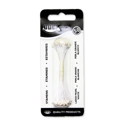Pearl Stamen Large - White