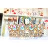 Large golden crown with transparent gems
