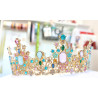 Large golden crown with multiple colours gems
