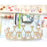 Silver tiara with white pearls