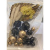 Bubble Cake Topper Mix set of 20 black and golden