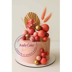 Bubble Cake Topper Mix set of 20 pink - gold - mauve