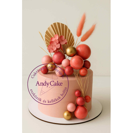 Bubble Cake Topper Mix set of 20 pink - gold - mauve