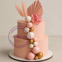 Bubble Cake Topper Mix set of 20 pink - gold - white