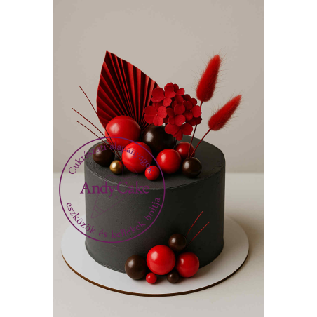 Bubble Cake Topper Mix set of 20 red and claret