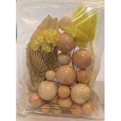 Bubble Cake Topper Mix set of 20 peach and yellow