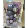 Bubble Cake Topper Mix set of 20 purple silver