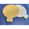 Mono Cake Card Golden - Silver 10cm 3mm