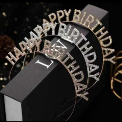 Happy Birthday tiara fejdísz