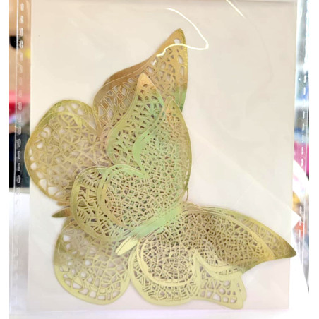 Butterfly decorations set of 10 - gold