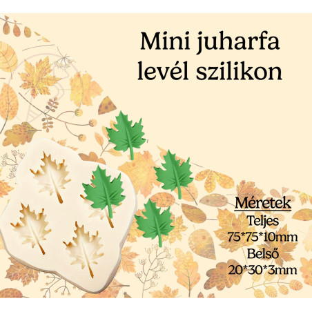 Mini Juharfa levél szilikon