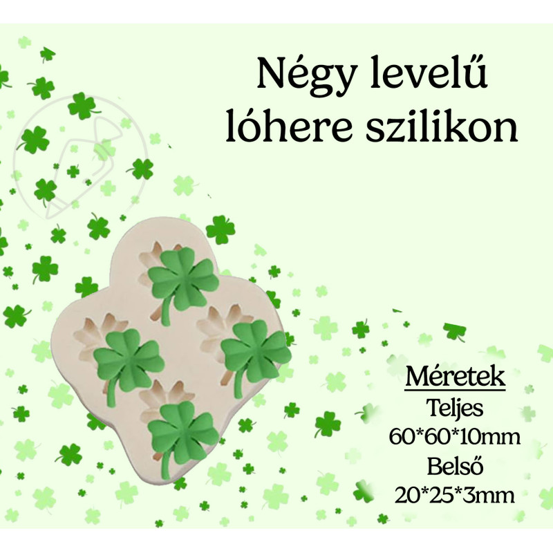 Mini clover leaf silicone mold