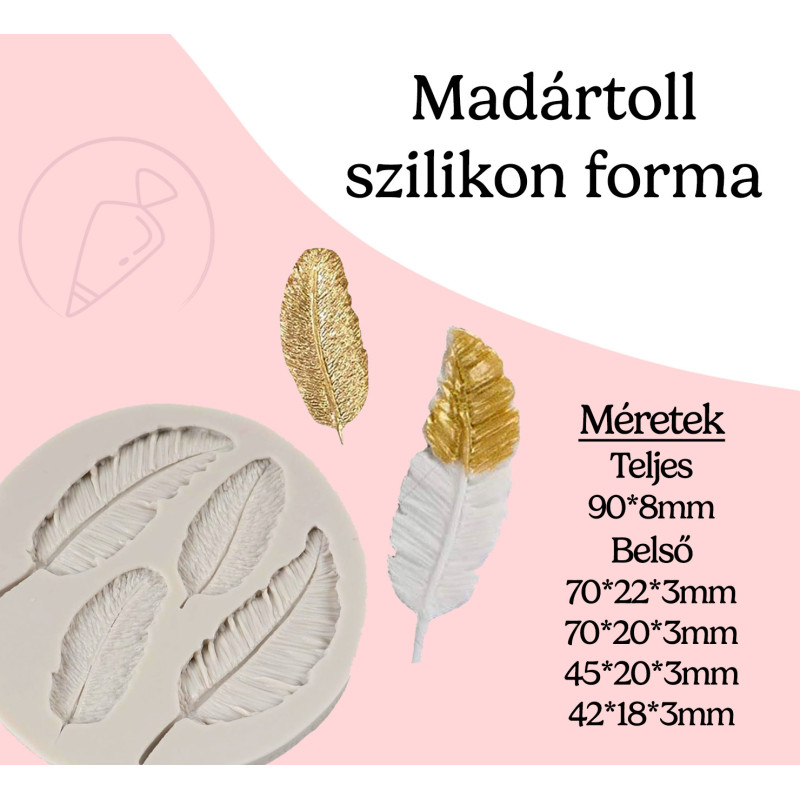 Bird feather silicone mold