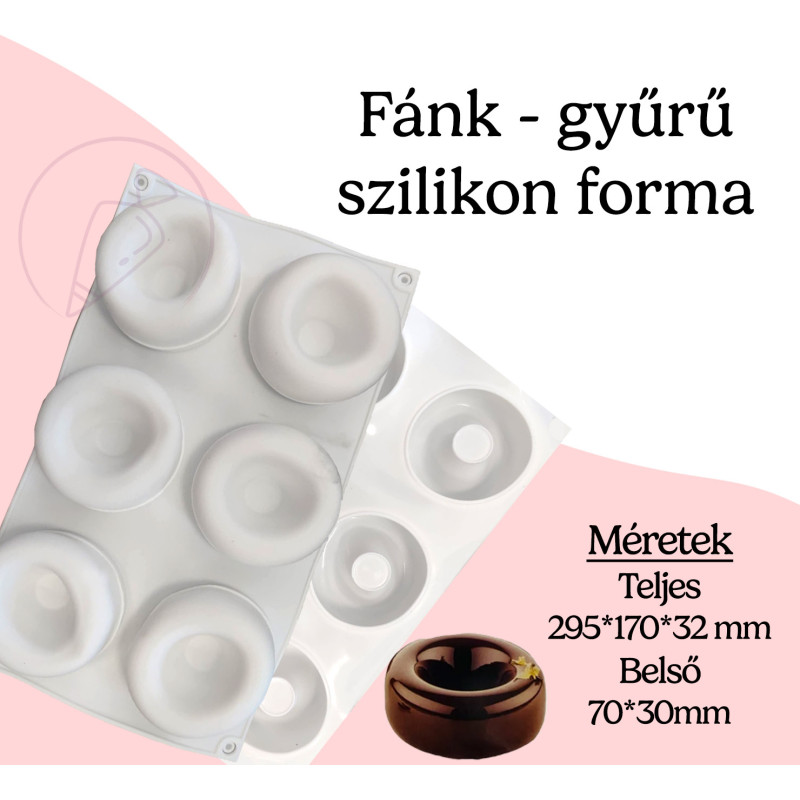 Fánk gyűrű szilikon forma