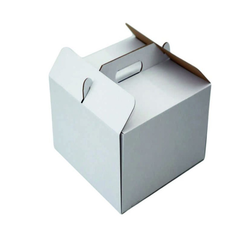 Tall Cake box with handle 33x33x26 cm