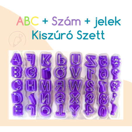 ABC betü + Szám + Jelek Kiszúró Szett