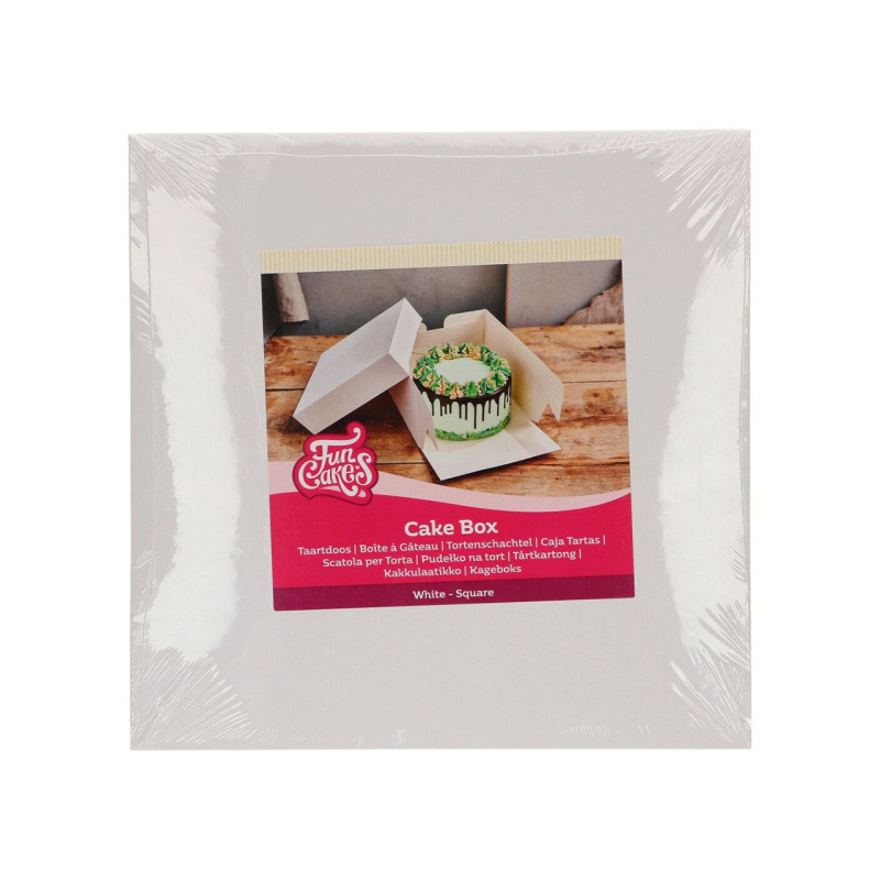 Funcakes Cake Box White 25 x 25 x 15cm