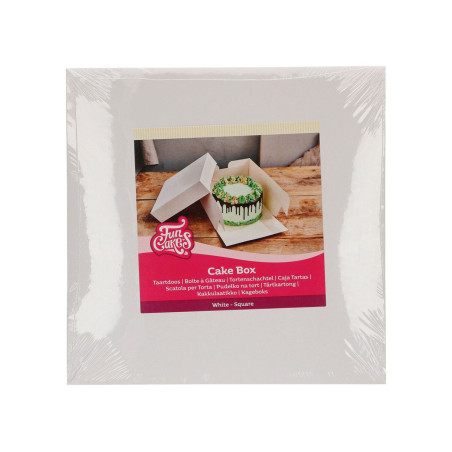 Funcakes Cake Box White 25 x 25 x 15cm