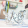 legant silver crown with gems