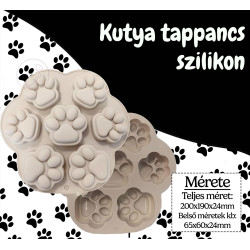 Kutya tappancs szilikon forma