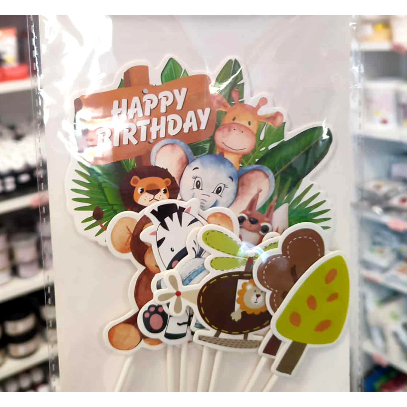 Babás Állatos Happy Birthday Beszúró szett
