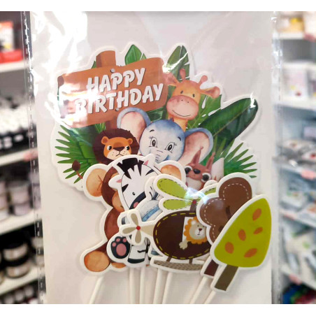 Babás Állatos Happy Birthday Beszúró szett