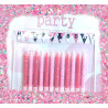 Pink party candle set