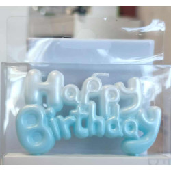 Kék fehér Happy Birthday...