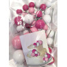 Bubble Cake Topper Mix pink white