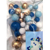 Bubble Cake Topper Mix blue white gold