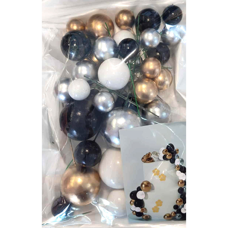 copy of Bubble Cake Topper Mix blue white gold