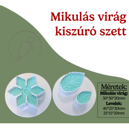 Mikulás virág kiszúró szett