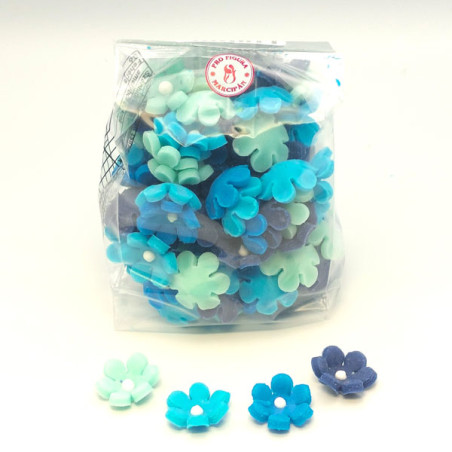 Marcipán apró kék virágok (ibolya-király-baba-világos kék)